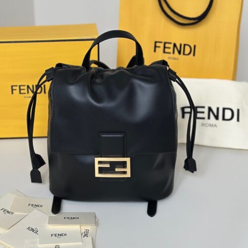 Fendi Leather Backpack – Black
