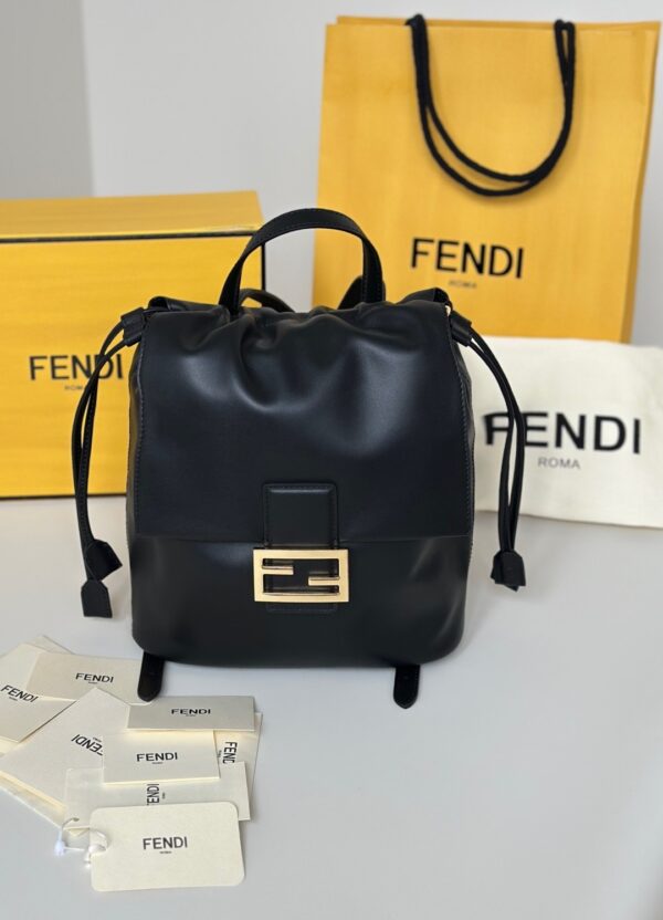Fendi Leather Backpack – Black