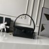 Black Lambskin Vintage Handle Bowling Bag