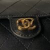 Black Lambskin Vintage Handle Bowling Bag