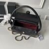 Black Lambskin Vintage Handle Bowling Bag