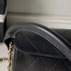 Black Lambskin Vintage Handle Bowling Bag