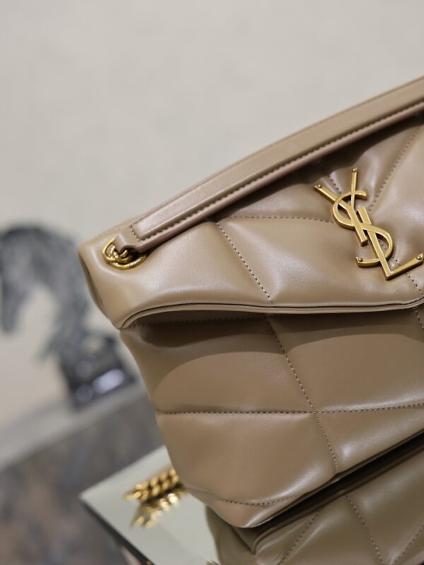 sy_no_1190F35BF742B008686204DEB818676F_3 YSL Loulou 29cm Quilted Chain Bag – Khaki Lambskin