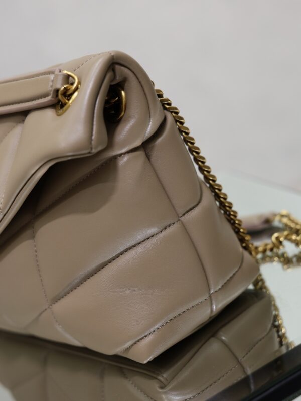 sy_no_1190F35BF742B008686204DEB818676F_4 YSL Loulou 29cm Quilted Chain Bag – Khaki Lambskin