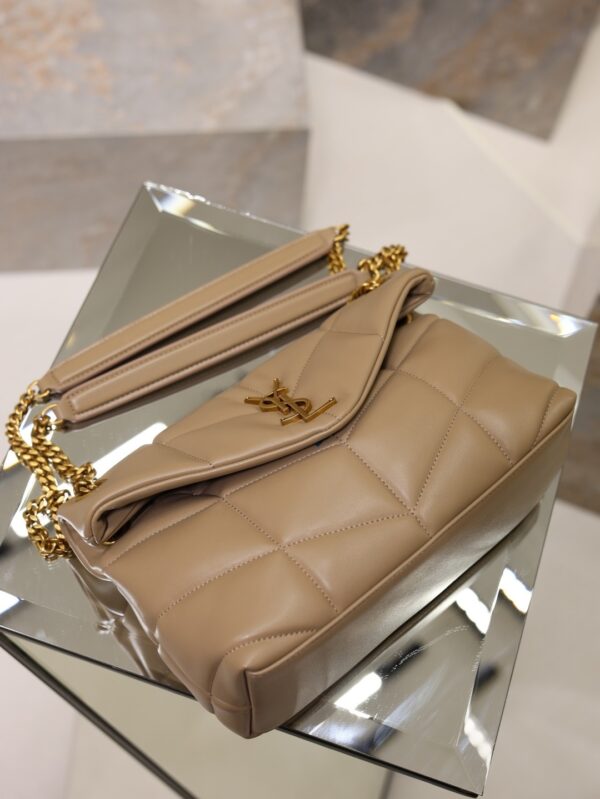 sy_no_1190F35BF742B008686204DEB818676F_5 YSL Loulou 29cm Quilted Chain Bag – Khaki Lambskin