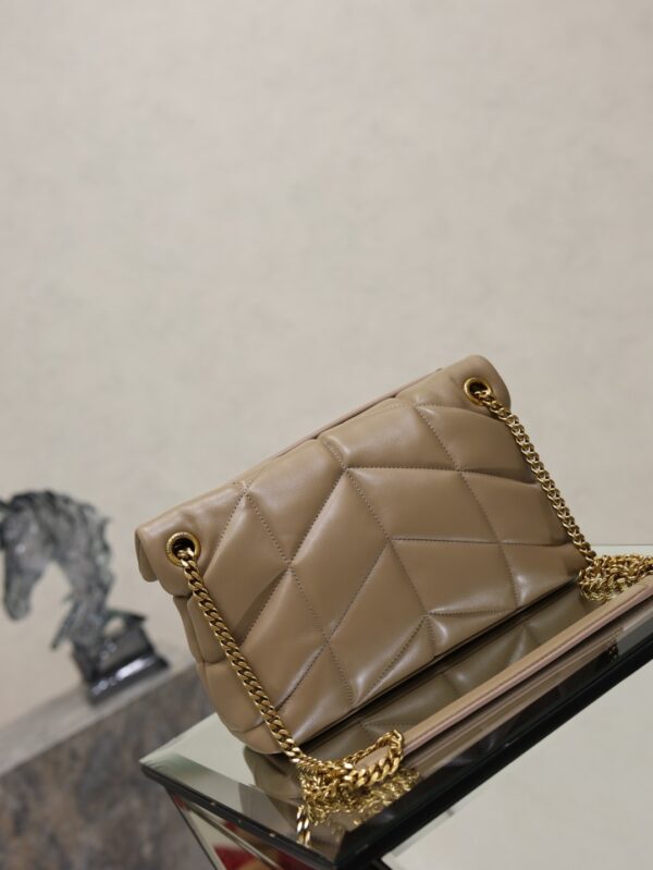 sy_no_1190F35BF742B008686204DEB818676F_8 YSL Loulou 29cm Quilted Chain Bag – Khaki Lambskin