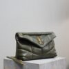 sy_no_11ACF604F4446AA124BE861D1C01C991_3 YSL Loulou Puffer 29cm Quilted Chain Bag – Olive Green