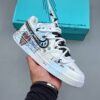 sy_no_11C1730BDD75A78A640459AA401F1E76_0 Nike Air Force 1 Low Custom – Light Blue Graffiti & Double-Lace Sneakers