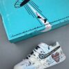 sy_no_11C1730BDD75A78A640459AA401F1E76_2 Nike Air Force 1 Low Custom – Light Blue Graffiti & Double-Lace Sneakers