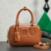 Miu Miu "Too Pretty" Bowling Bag – Small Leather Handbag / Crossbody Bag