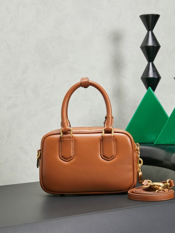 Miu Miu "Too Pretty" Bowling Bag – Small Leather Handbag / Crossbody Bag