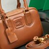 Miu Miu "Too Pretty" Bowling Bag – Small Leather Handbag / Crossbody Bag
