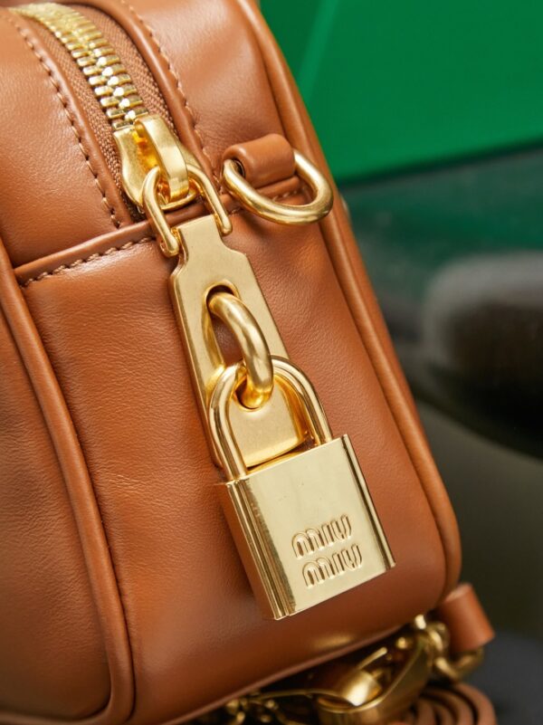 Miu Miu "Too Pretty" Bowling Bag – Small Leather Handbag / Crossbody Bag