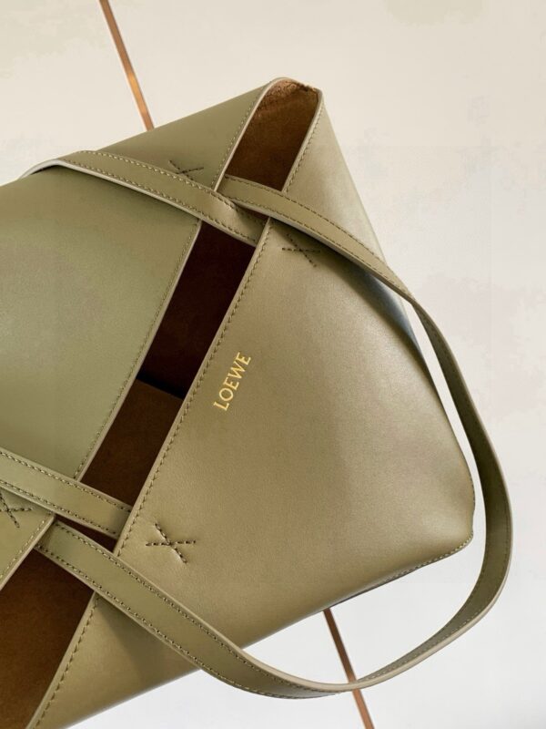 Glossy Calfskin Puzzle Fold Bag