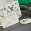 New Miu Miu Fashionable Floral-Embroidered Mesh Tote Bag