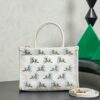 New Miu Miu Fashionable Floral-Embroidered Mesh Tote Bag