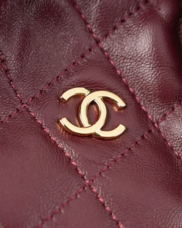 sy_no_13AF2FE0ED1CFE9C9B48AF307A17E169_4 Chanel 26S Spring/Summer Collection Burgundy Lambskin Quilted Drawstring Backpack