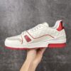 Louis Vuitton LV Trainer White & Metallic Red Retro Sneakers