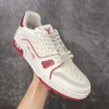 Louis Vuitton LV Trainer White & Metallic Red Retro Sneakers