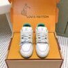 sy_no_144DAC592F3E0D9DEE062AD7BF4FFAF4_0 Louis Vuitton LV Trainer White, Emerald Green & Light Grey Retro Sneakers
