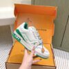 sy_no_144DAC592F3E0D9DEE062AD7BF4FFAF4_4 Louis Vuitton LV Trainer White, Emerald Green & Light Grey Retro Sneakers