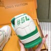 sy_no_144DAC592F3E0D9DEE062AD7BF4FFAF4_7 Louis Vuitton LV Trainer White, Emerald Green & Light Grey Retro Sneakers