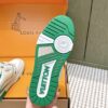 sy_no_144DAC592F3E0D9DEE062AD7BF4FFAF4_8 Louis Vuitton LV Trainer White, Emerald Green & Light Grey Retro Sneakers