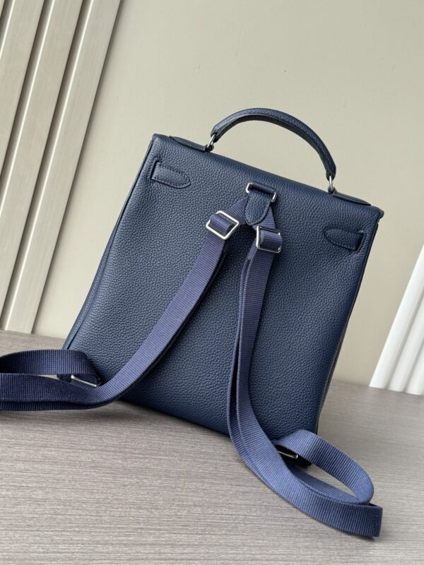 sy_no_145A100634276BC1D62483BD98EC7B4C_1 Hermès Kelly Ado 28 Backpack – Blue Togo Leather