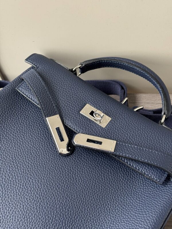 sy_no_145A100634276BC1D62483BD98EC7B4C_3 Hermès Kelly Ado 28 Backpack – Blue Togo Leather