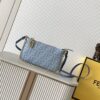 Fendi Baguette Mini Pouch – Light Blue Fabric