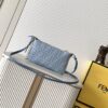 Fendi Baguette Mini Pouch – Light Blue Fabric