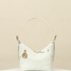 White Cannage Leather Shoulder Bag