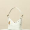White Cannage Leather Shoulder Bag