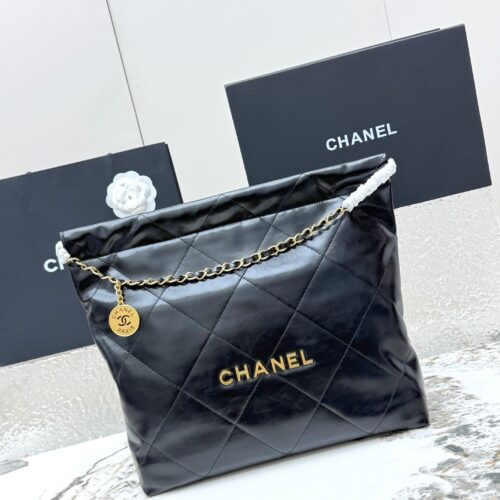 Chanel 22 Bucket Bag – Glossy Waxed Calfskin Leather