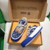 sy_no_169A603CCEDF0D0A02B92306B2B1E224_2 Louis Vuitton LV Groovy Blue Monogram Denim Chunky Skate Sneakers