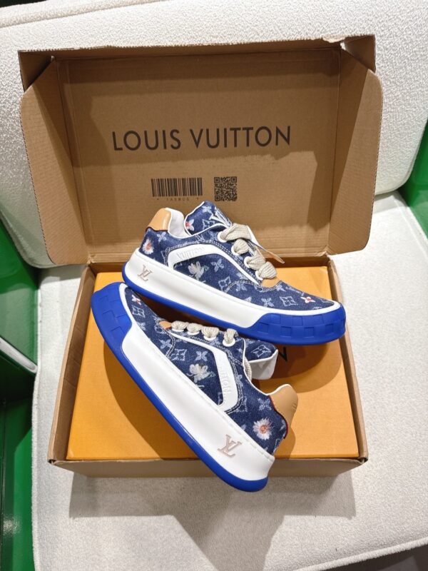 sy_no_169A603CCEDF0D0A02B92306B2B1E224_3 Louis Vuitton LV Groovy Blue Monogram Denim Chunky Skate Sneakers