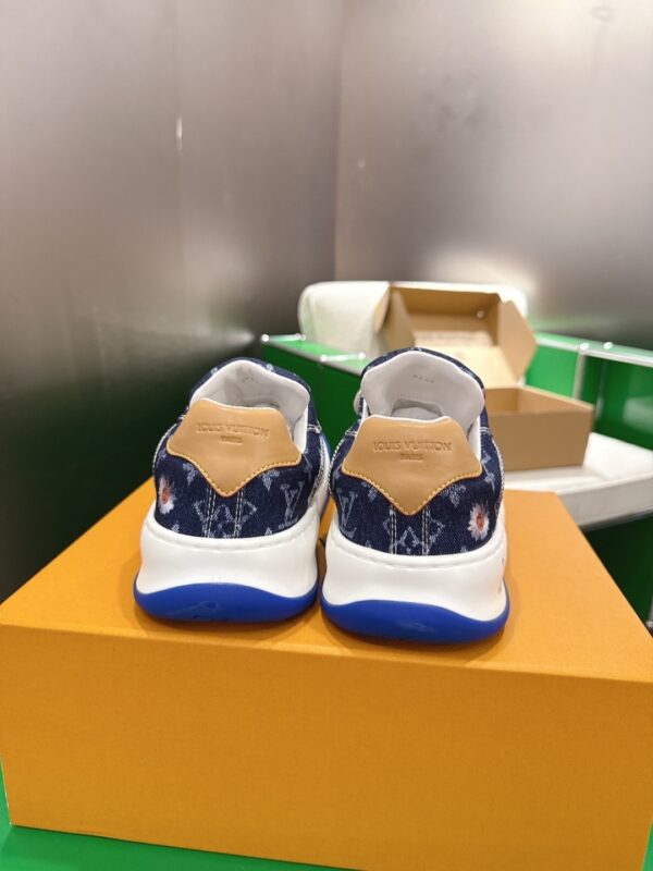 sy_no_169A603CCEDF0D0A02B92306B2B1E224_7 Louis Vuitton LV Groovy Blue Monogram Denim Chunky Skate Sneakers
