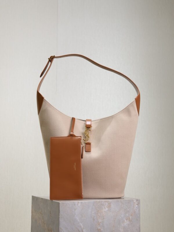 sy_no_18137777F9BD2B9267B7065455CF5740_0 YSL Le 5 À 7 Large Bucket Shoulder Bag – Mustard Yellow