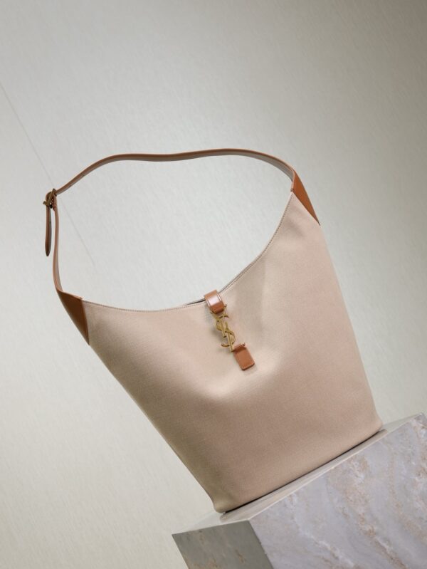 sy_no_18137777F9BD2B9267B7065455CF5740_1 YSL Le 5 À 7 Large Bucket Shoulder Bag – Mustard Yellow