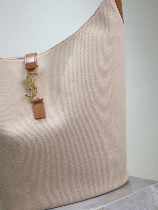 sy_no_18137777F9BD2B9267B7065455CF5740_2 YSL Le 5 À 7 Large Bucket Shoulder Bag – Mustard Yellow
