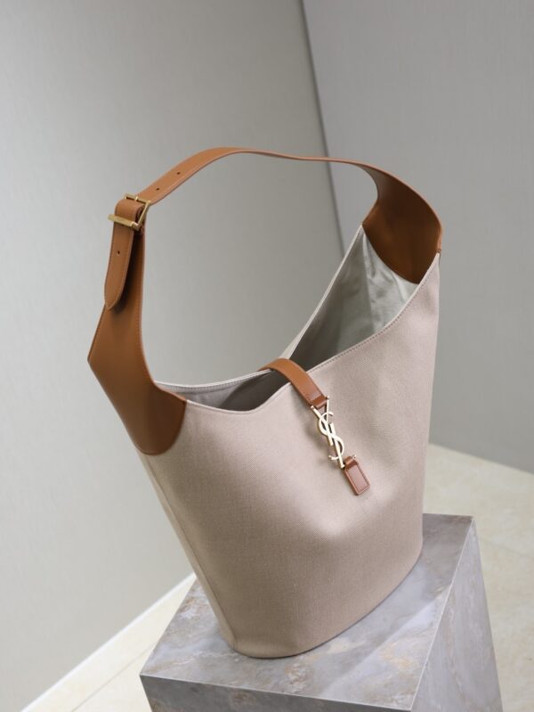 sy_no_18137777F9BD2B9267B7065455CF5740_4 YSL Le 5 À 7 Large Bucket Shoulder Bag – Mustard Yellow