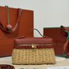 sy_no_1828B6855F99D6D6D64DCC6BD5678A92_0 Loro Piana Extra Pocket L19 – Woven Leather Bag (Red)