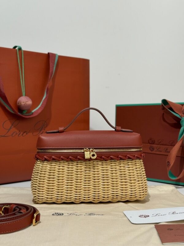 sy_no_1828B6855F99D6D6D64DCC6BD5678A92_0 Loro Piana Extra Pocket L19 – Woven Leather Bag (Red)
