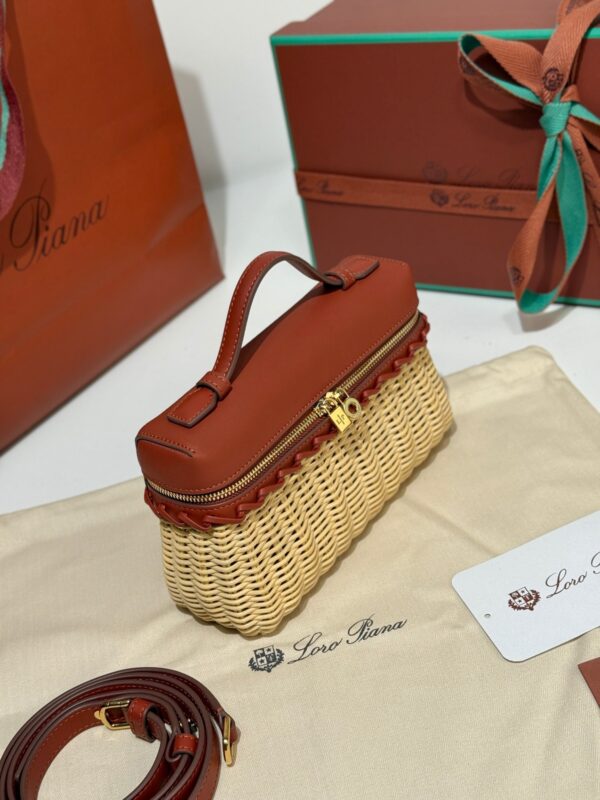 sy_no_1828B6855F99D6D6D64DCC6BD5678A92_2 Loro Piana Extra Pocket L19 – Woven Leather Bag (Red)