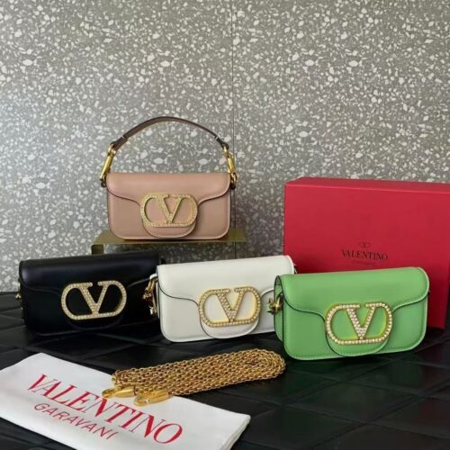 sy_no_183C567D42A945410F5F31F46A630A48_0 Valentino Garavani Mini Loco Calfskin Handbag – Crystal Embellished