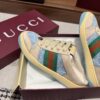 sy_no_1880897339C04B65726D2E0B28DC0D5F_5 Gucci Screener Light Blue Crystal GG Canvas Beige Suede Backless Sneaker / Mule