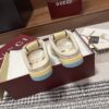 sy_no_1880897339C04B65726D2E0B28DC0D5F_6 Gucci Screener Light Blue Crystal GG Canvas Beige Suede Backless Sneaker / Mule