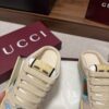 sy_no_1880897339C04B65726D2E0B28DC0D5F_7 Gucci Screener Light Blue Crystal GG Canvas Beige Suede Backless Sneaker / Mule