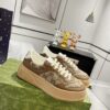 sy_no_188A55C20775ED80E75B6C68B2E41B50_0 Caramel Brown Monogram Canvas Platform Sneakers