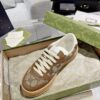 sy_no_188A55C20775ED80E75B6C68B2E41B50_4 Caramel Brown Monogram Canvas Platform Sneakers